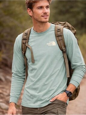 The North Face Light Green Long Sleeve Tee